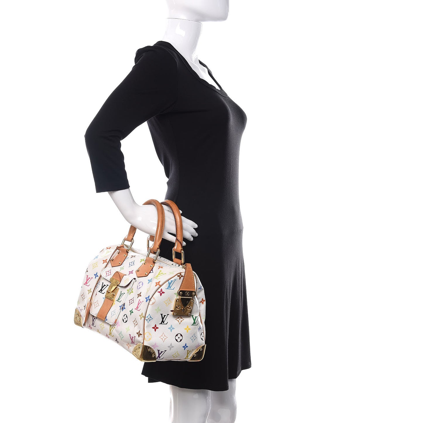 Monogram Multicolor Speedy 30 White