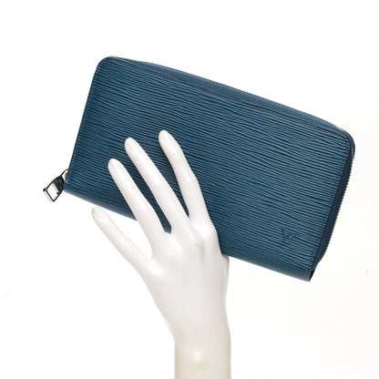 Louis Vuitton Epi Zippy Organizer Wallet Cyan 2 of 8