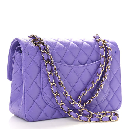 Chanel Caviar Quilted Small Double Flap Purple 2 of 9