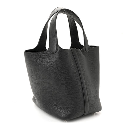 Hermes Taurillon Clemence Picotin Lock 18 PM Black 3 of 9