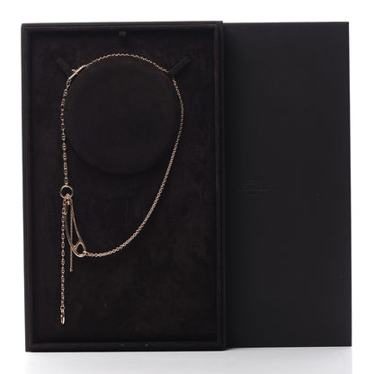 Hermes 18K Rose Gold Diamond GM Chaine d'Ancre Punk Lariat Necklace 5 of 5