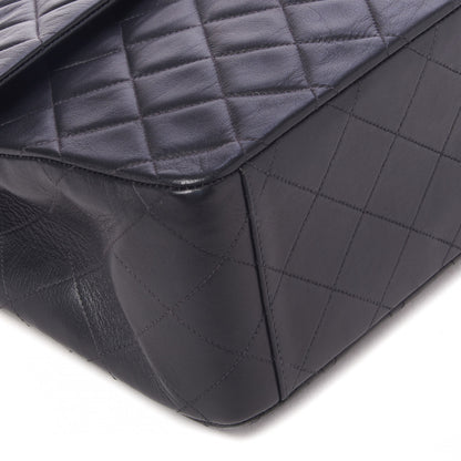 Chanel Lambskin Quilted XL Jumbo Single Flap Black 6 of 10