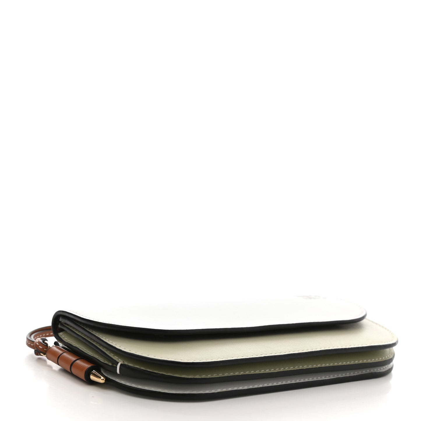 Smooth Calfskin Gate Continental Wallet Kaolin Sage