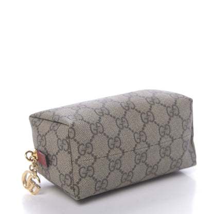 Gucci Soft GG Supreme Monogram Calfskin Small Ophidia Cosmetic Case Beige Ebony Hibiscus Red 4 of 11