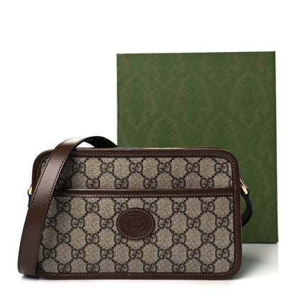 Gucci GG Supreme Monogram Azalea Calfskin Mini Retro Interlocking G Shoulder Bag Beige Ebony Brown Sugar 11 of 11