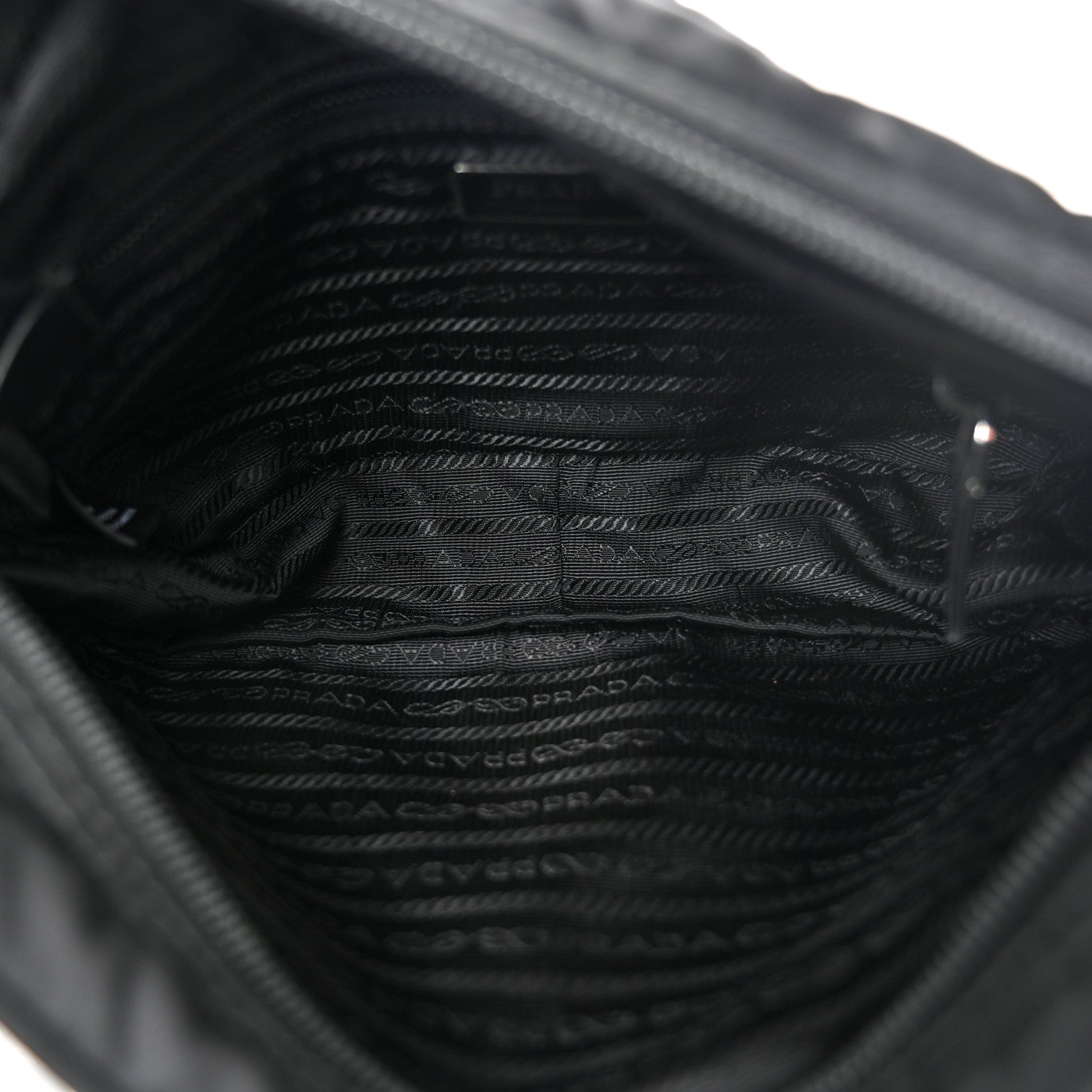Prada Tessuto Nylon Triangle Shoulder Bag Black 5 of 10