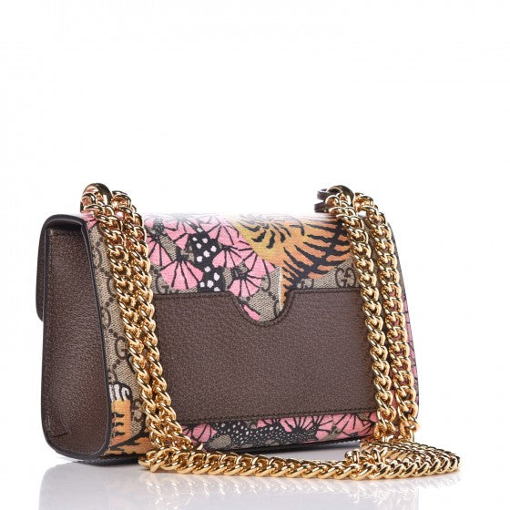Gucci GG Supreme Monogram Bengal Small Padlock Shoulder Bag Beige Pink 3 of 8