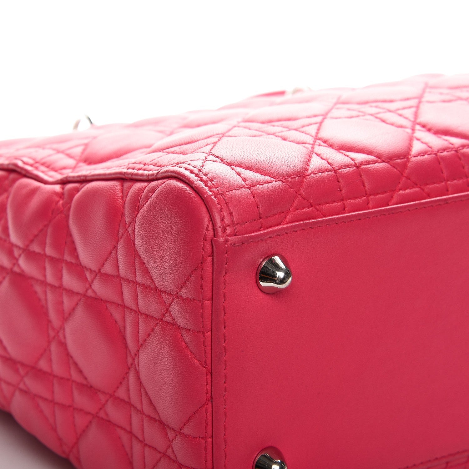 Christian Dior Lambskin Cannage Large Lady Dior Fuchsia 11 of 12
