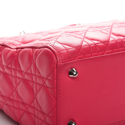 Christian Dior Lambskin Cannage Large Lady Dior Fuchsia 11 of 12