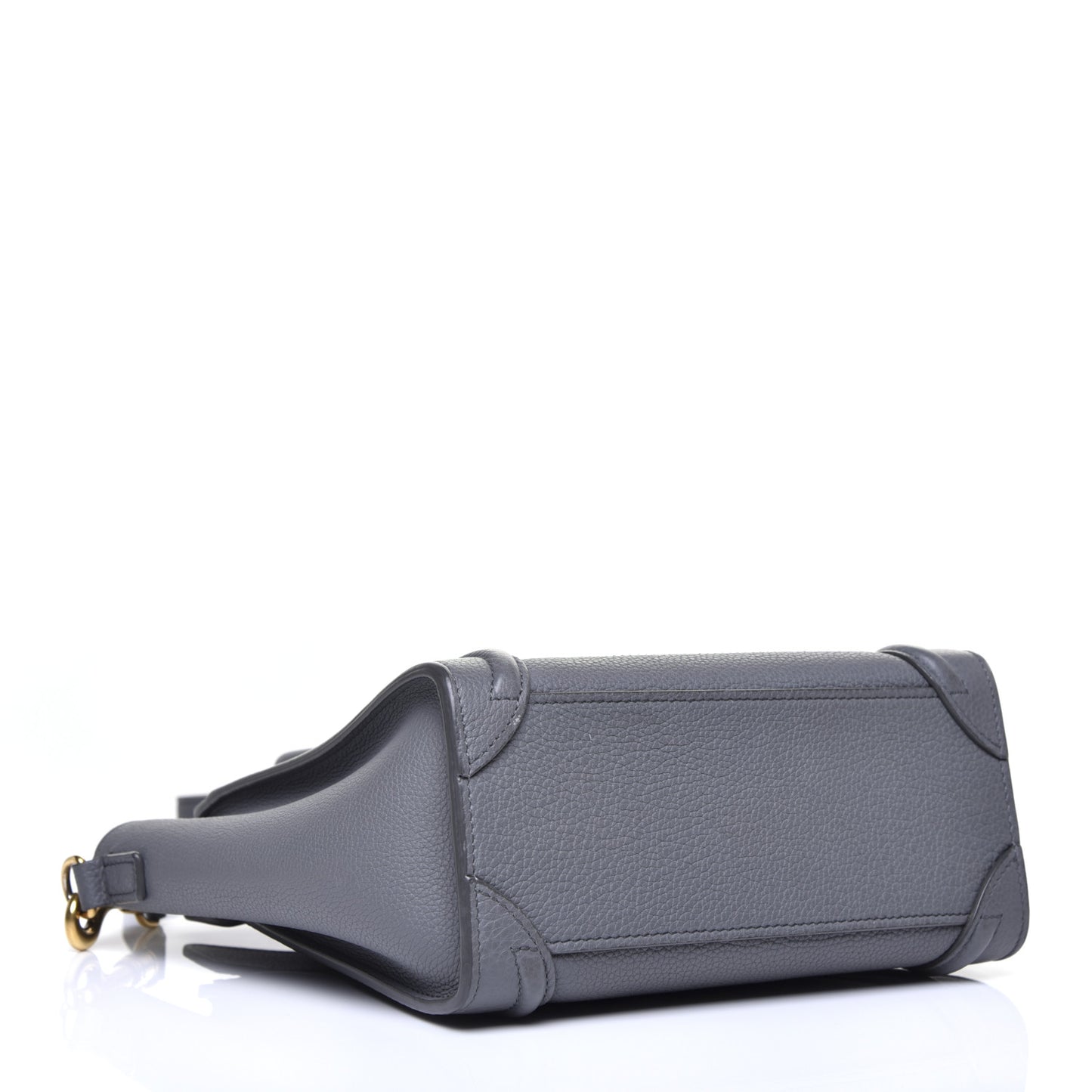 Drummed Calfskin Nano Luggage Kohl