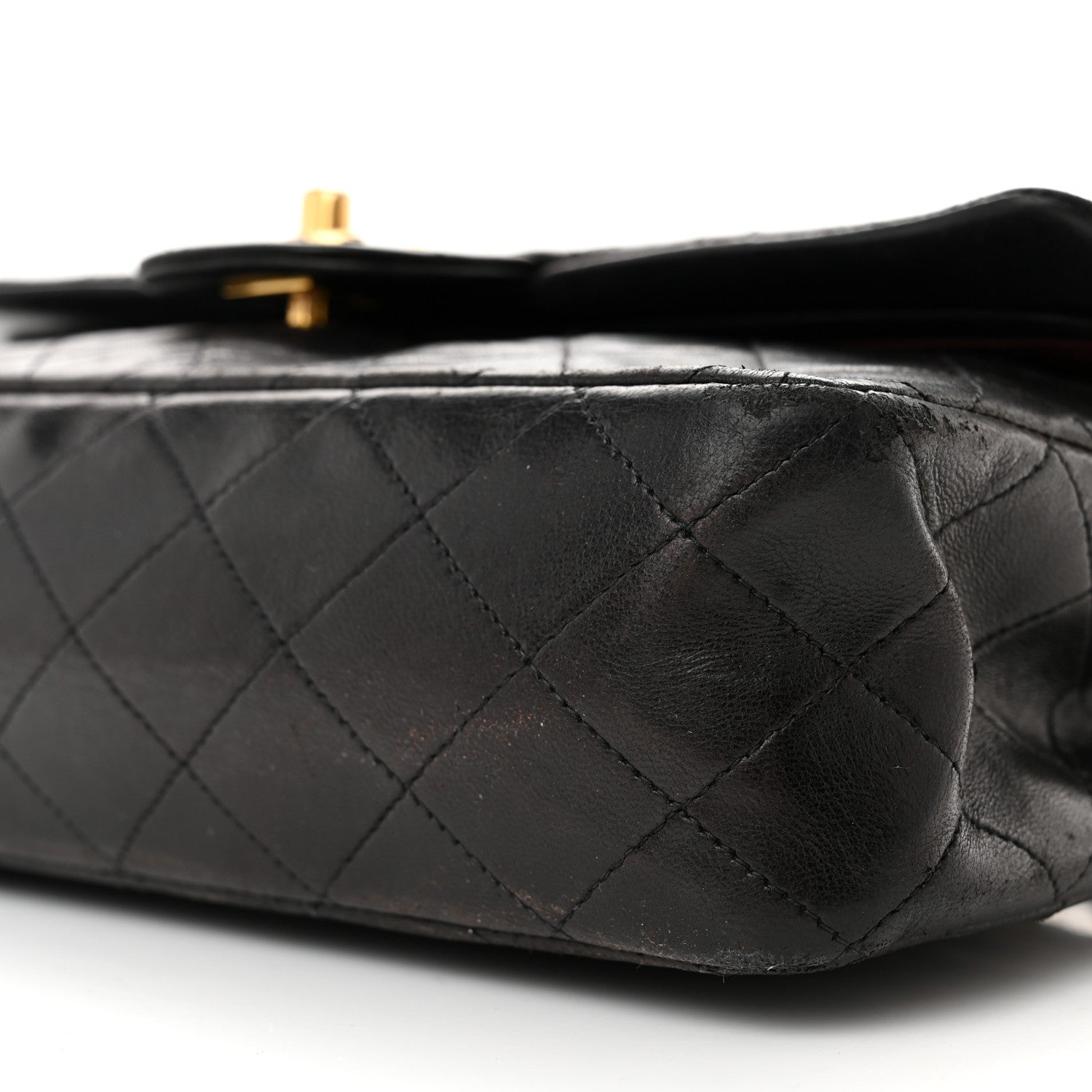 Chanel Lambskin Quilted Medium Double Flap Black 10 of 23