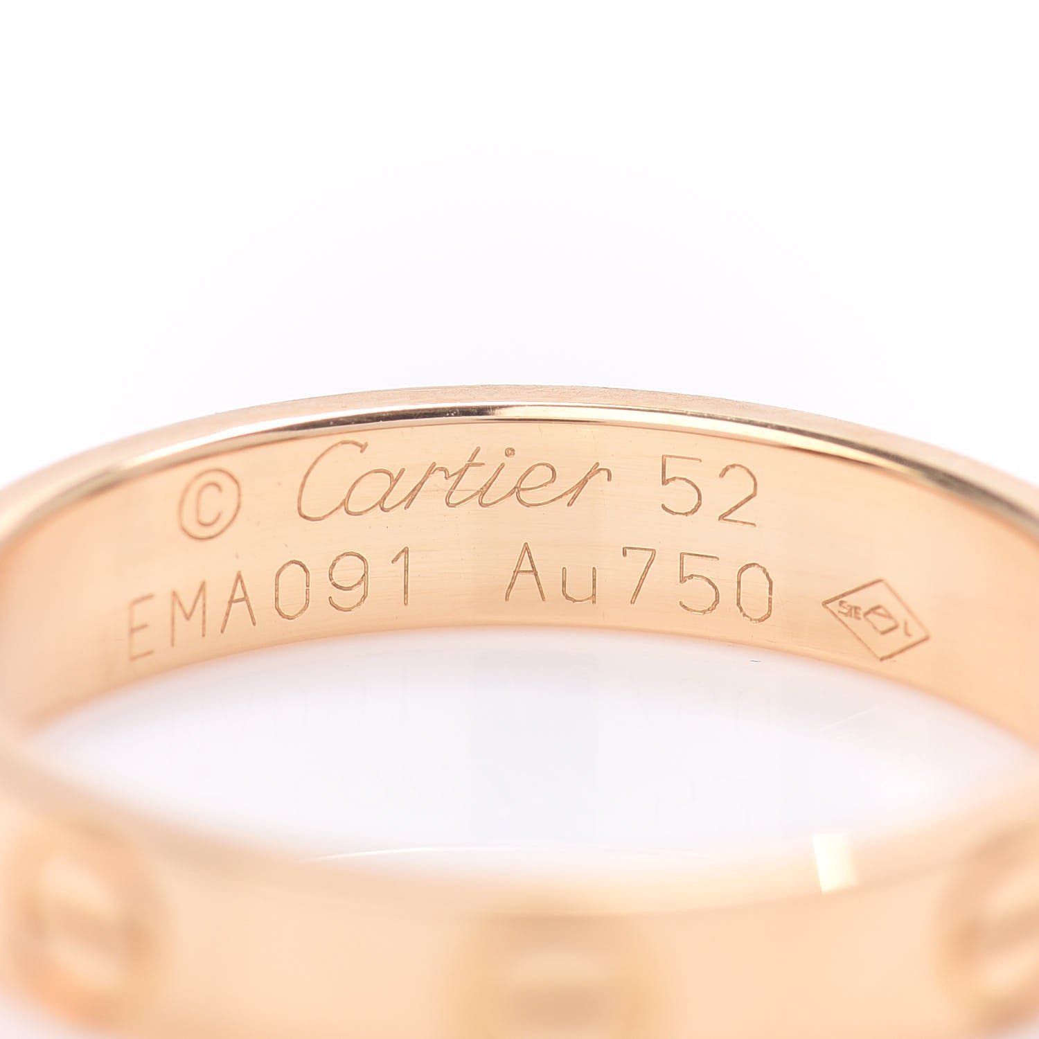 Cartier 18K Yellow Gold 3.5mm LOVE Wedding Band Ring 52 6 4 of 4