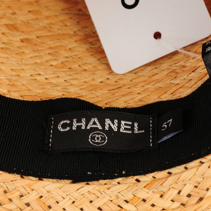 Chanel Straw CC Floppy Hat 57 Beige 6 of 10