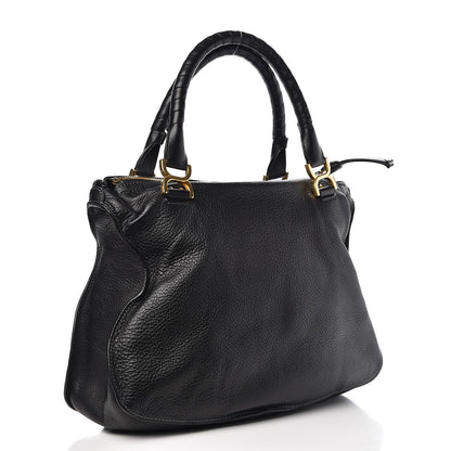 Chloe Calfskin Large Marcie Satchel Black 3 of 7