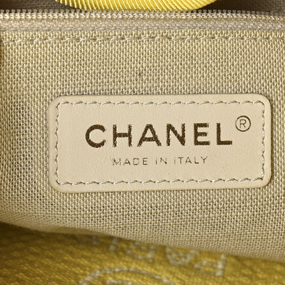 Chanel Mixed Fibers Small Deauville Tote Yellow 6 of 10
