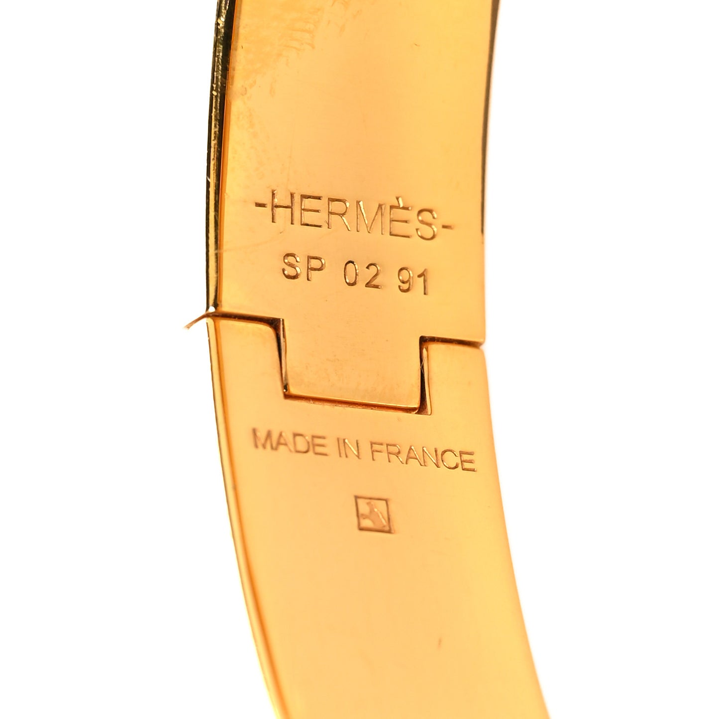Enamel Narrow Clic Clac H Bracelet PM Orange