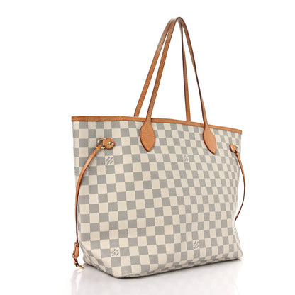 Louis Vuitton Damier Azur Neo Neverfull MM Rose Ballerine 3 of 9