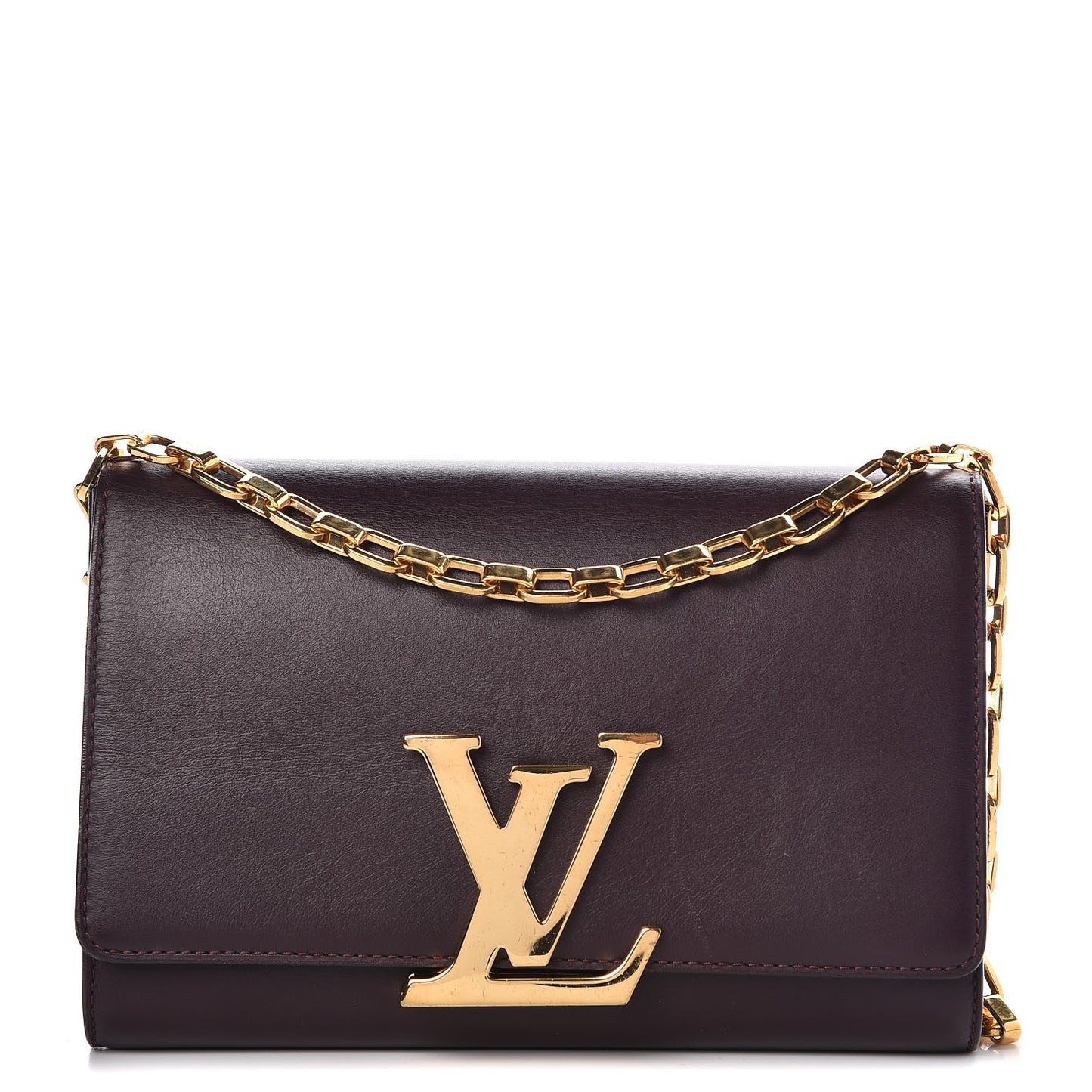 Calfskin Chain Louise GM Amarante