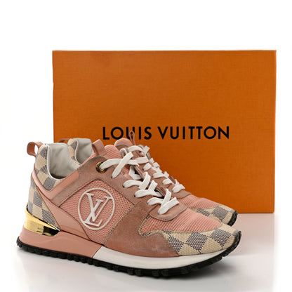 Louis Vuitton Suede Damier Azur Run Away Sneakers 36.5 Pink 12 of 12