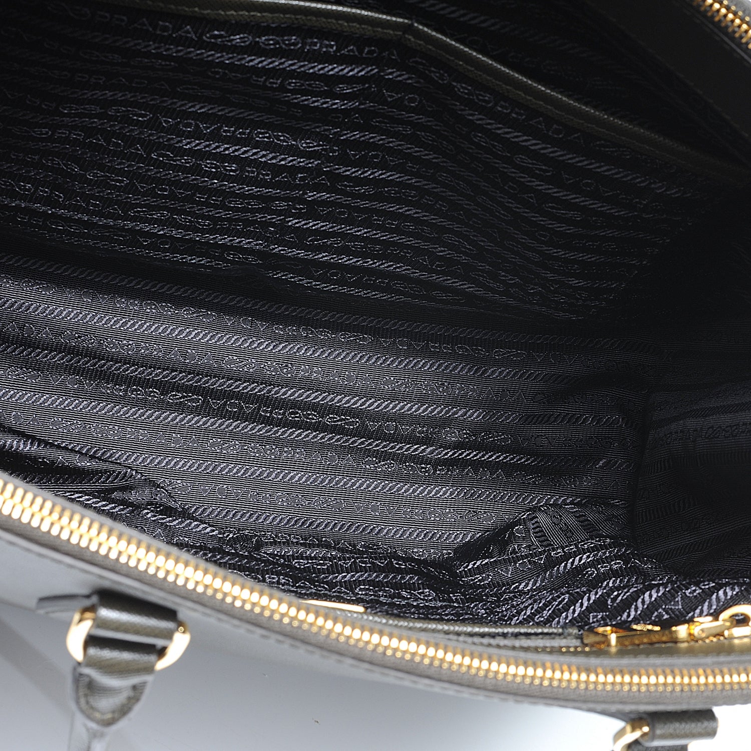 Prada Saffiano Lux Tote Militare 3 of 7