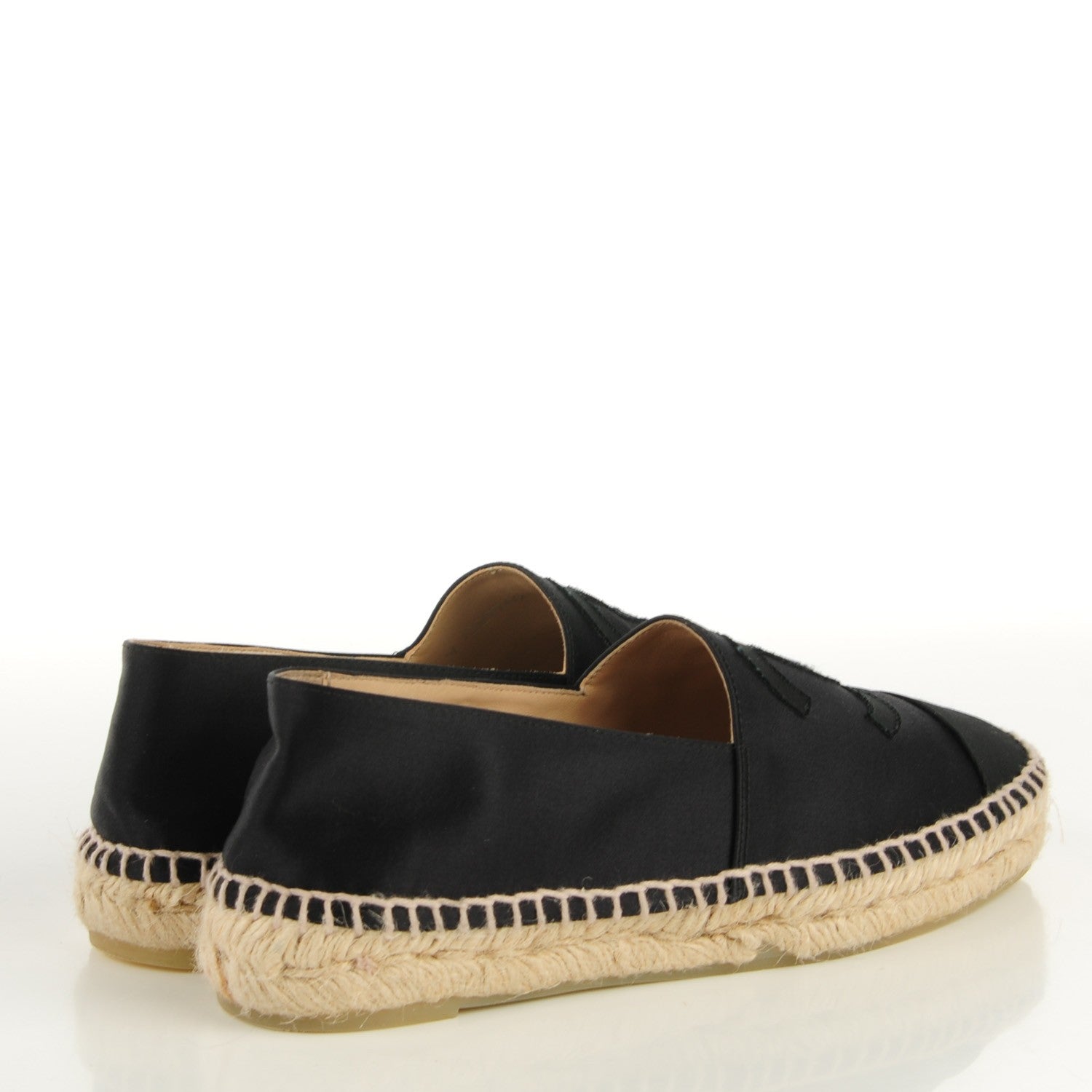 Chanel Satin CC Espadrilles 37 Black 4 of 8