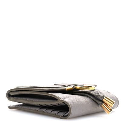 Chloe Grained Calfskin Marcie Square Wallet Cashmere Grey 4 of 10
