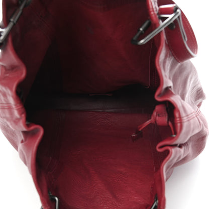 Burberry Calfskin Cinch Cord Shoulder Bag Red 4 of 9