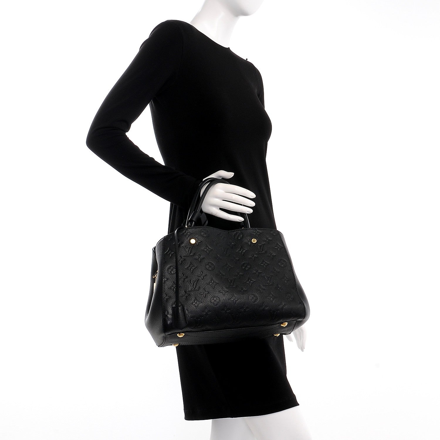 Louis Vuitton Empreinte Montaigne MM Black 3 of 8