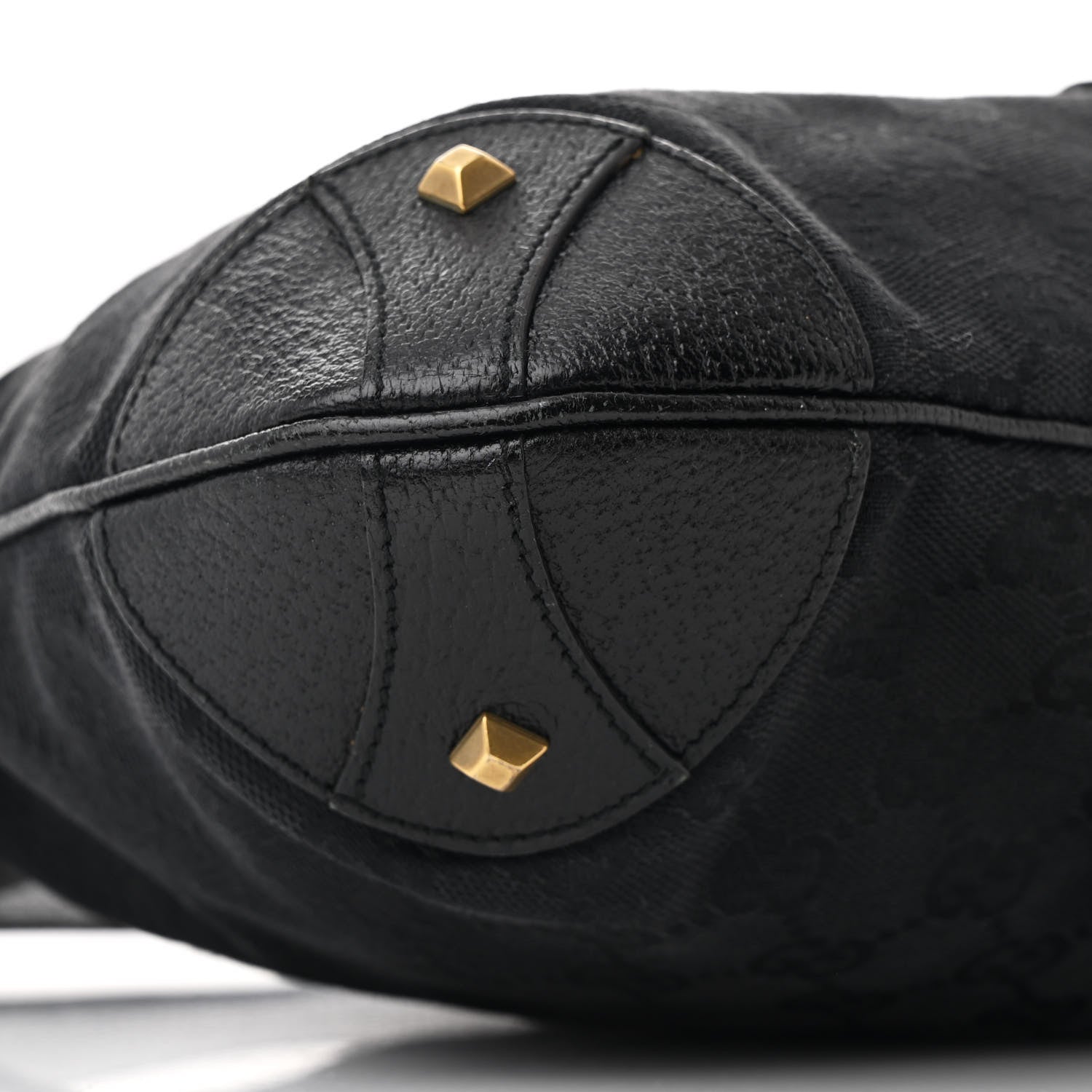 Gucci Monogram Piston Lock Jackie O Hobo Black 9 of 11
