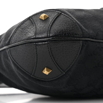 Gucci Monogram Piston Lock Jackie O Hobo Black 9 of 11