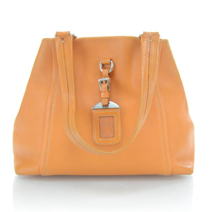 Prada Vitello Daino Leather Tote Orange 3 of 11