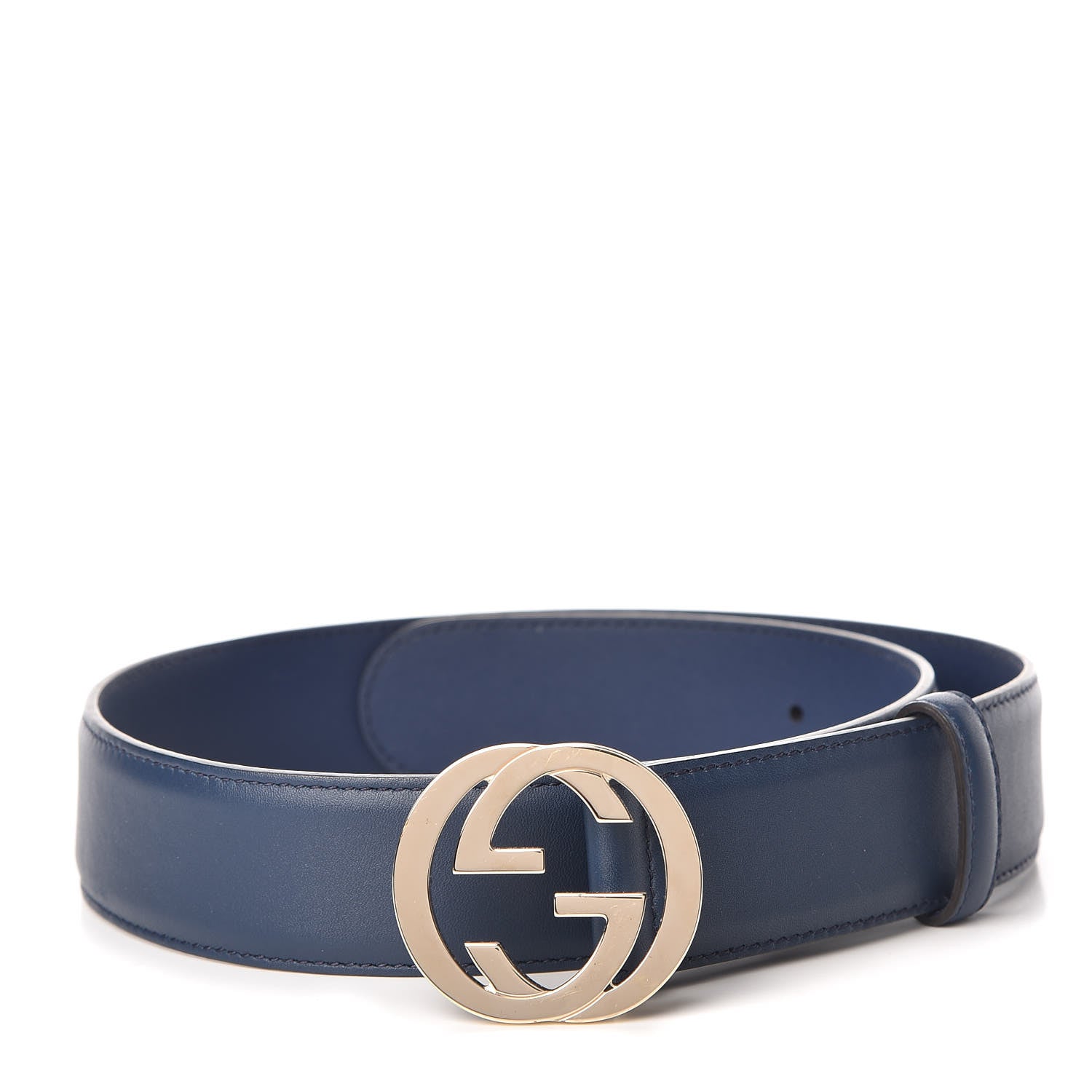 Gucci Moon Calfskin Interlocking G 37mm Belt 70 28 Cobalt Blue 1 of 7