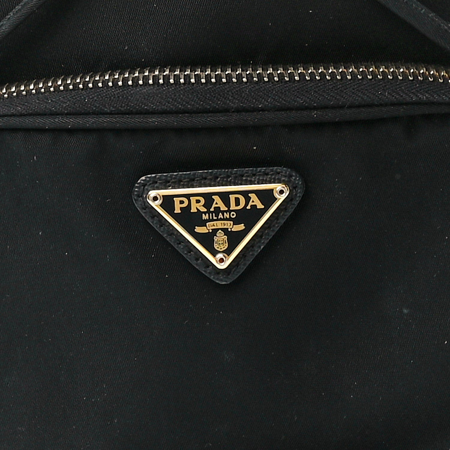 Prada Saffiano Tessuto Nylon Mini Bucket Crossbody Bag Black 8 of 13