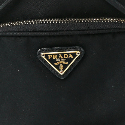 Prada Saffiano Tessuto Nylon Mini Bucket Crossbody Bag Black 8 of 13