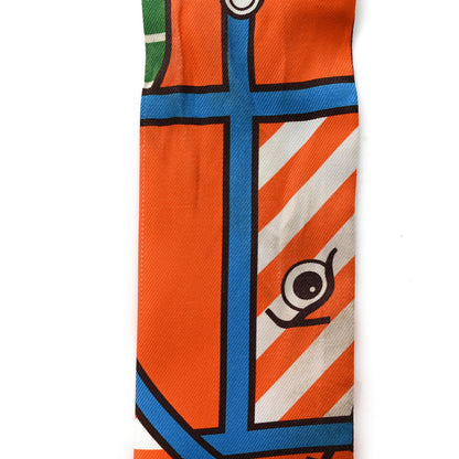Hermes Twilly Scarf Orange Multicolor 8 of 13