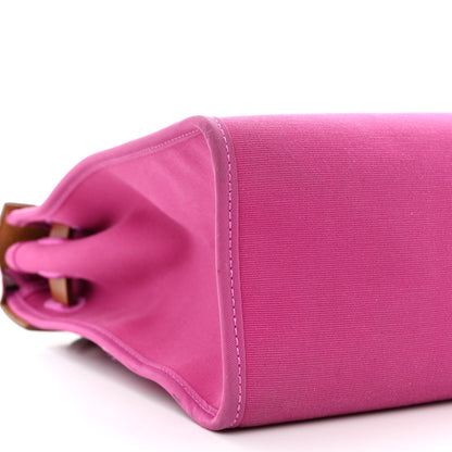 Hermes Toile Militaire Vache Hunter Herbag Zip 31 PM Rose Pourpre Fauve 11 of 17