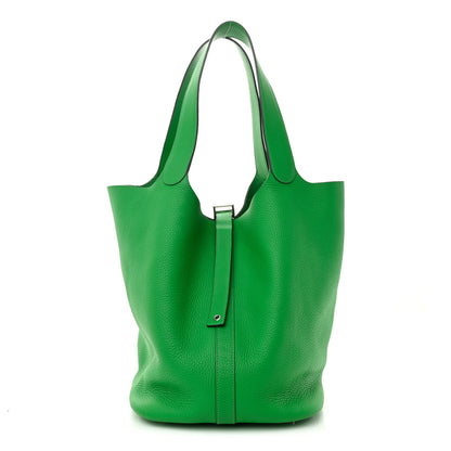 Hermes Taurillon Clemence Picotin Lock TGM Bambou 1 of 13