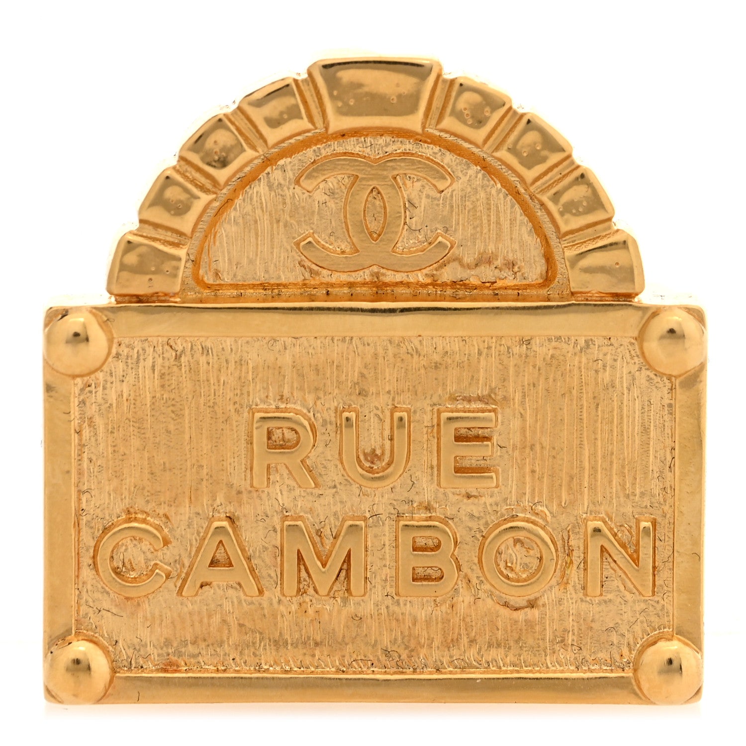 Chanel Metal CC Rue Cambon Brooch Gold 1 of 4