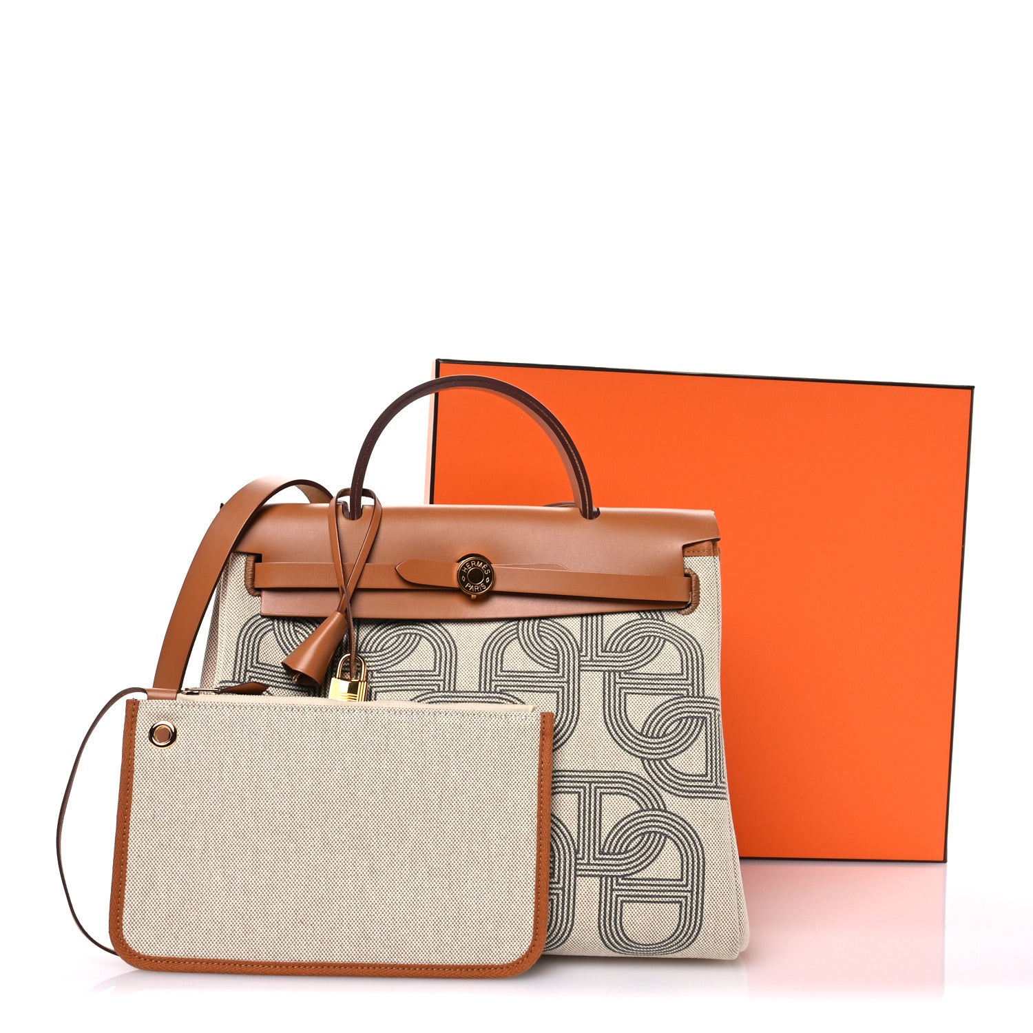 Hermes H Plume Canvas Vache Hunter Circuit 24 Herbag Zip Retourne 31 Gris Meyer Ecru Beige Naturel 12 of 12
