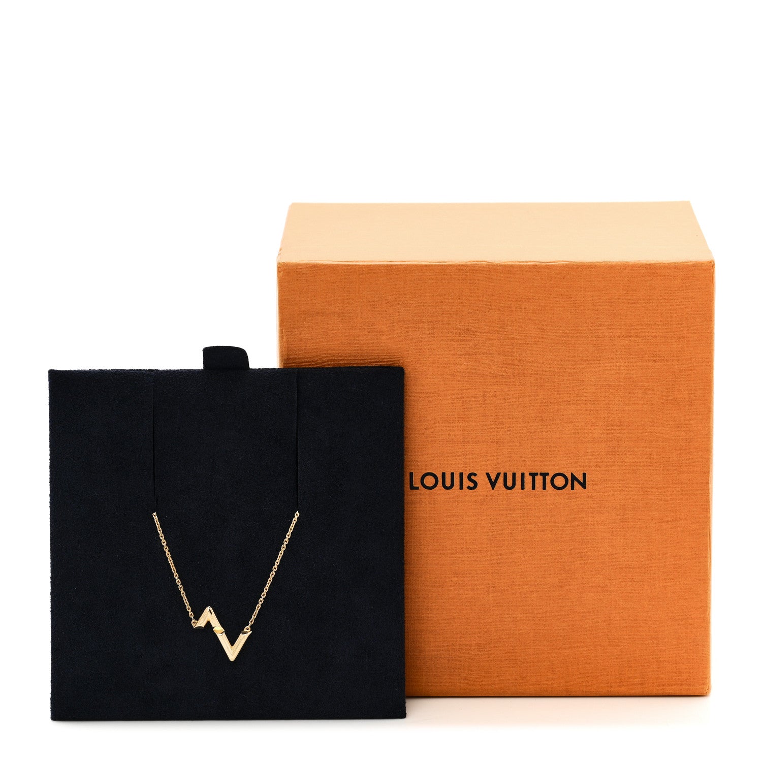 louis vuitton upsidedown necklace ネックレス Louis Vuitton 18K Yellow Gold LV Volt Upside Down Pendant Necklace