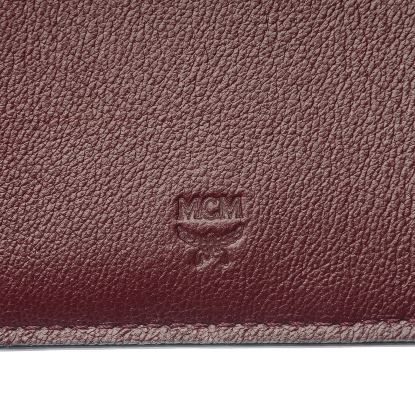 Calfskin Signature Monogram Klara Two Fold Wallet Rustic Brown