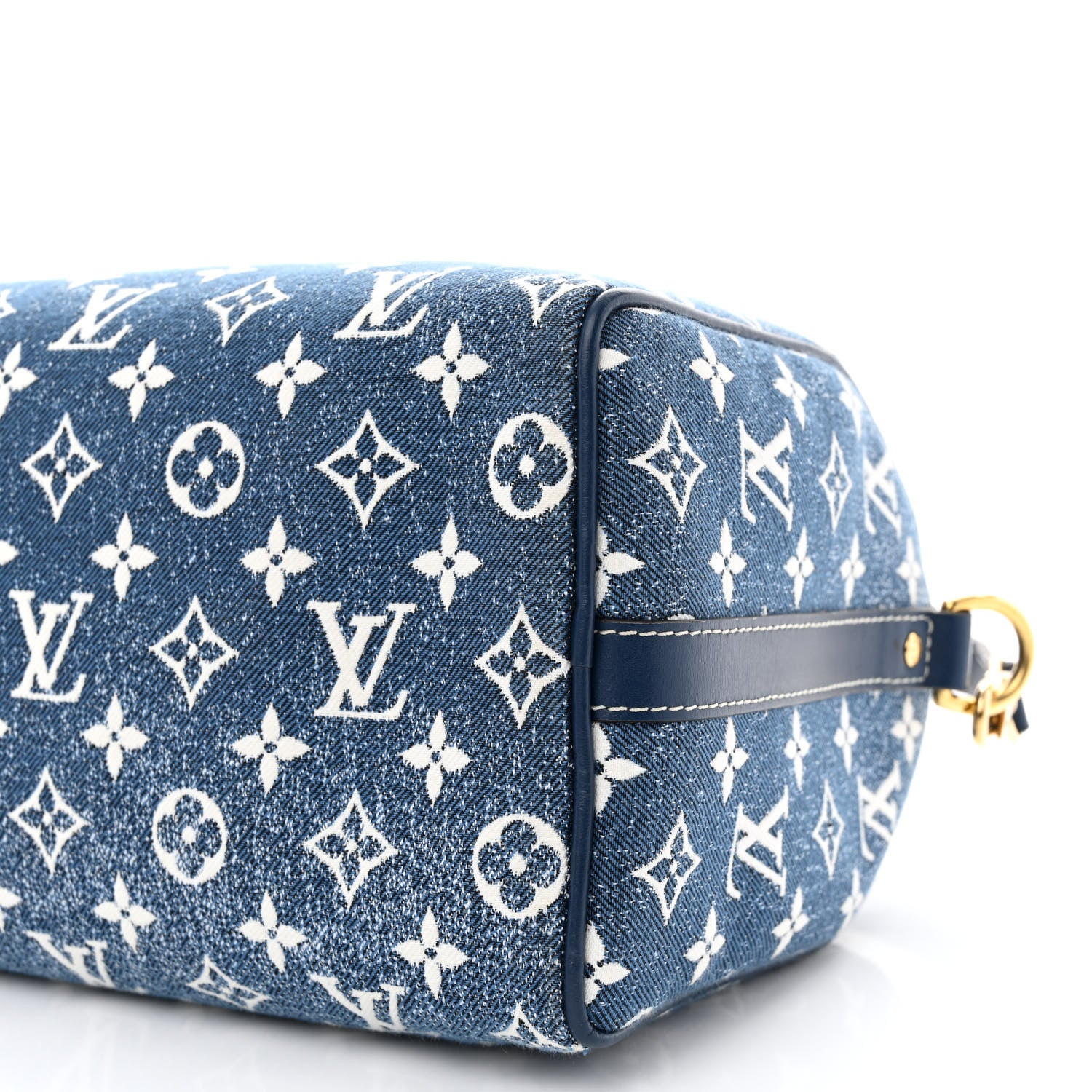 Louis Vuitton Monogram Jacquard Denim Speedy Bandouliere 25 Bleu 9 of 9