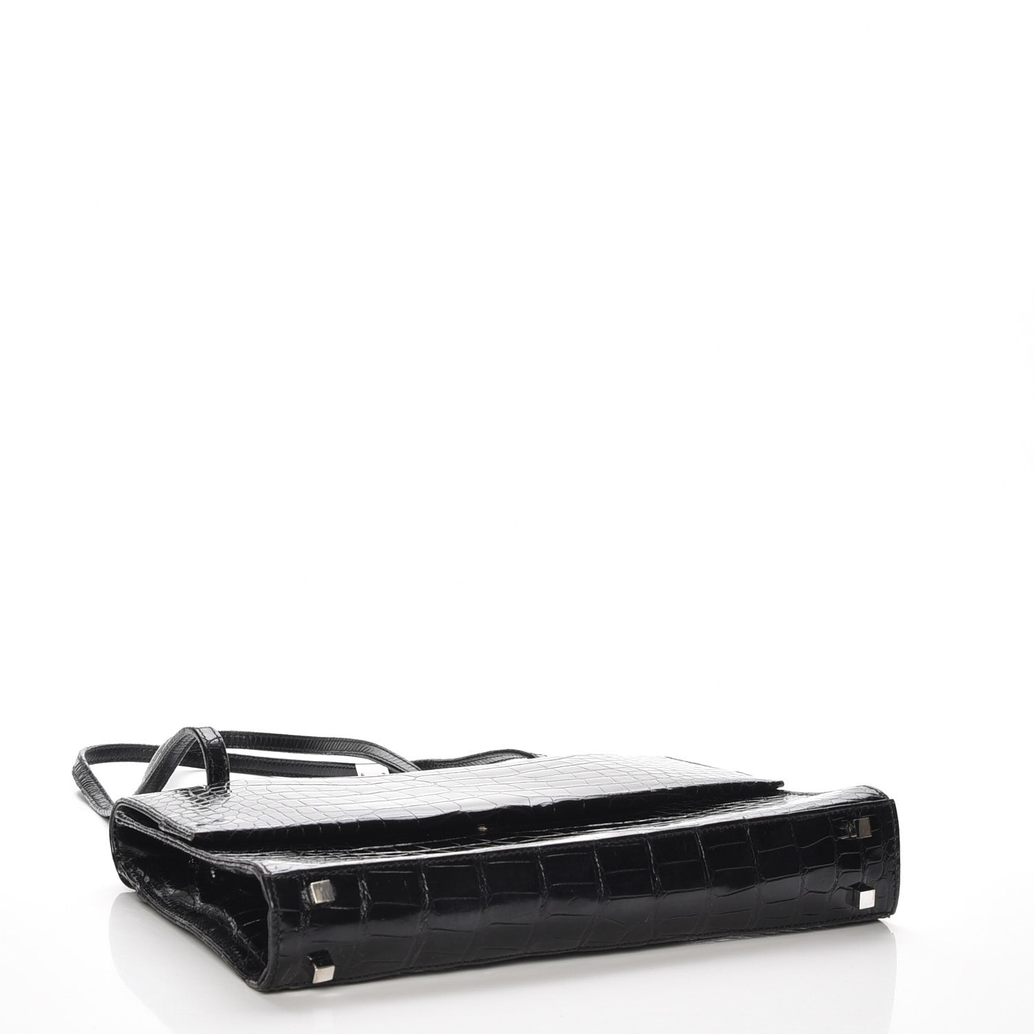 Gucci Alligator Shoulder Bag Black 4 of 7