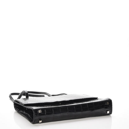 Gucci Alligator Shoulder Bag Black 4 of 7
