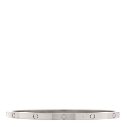 Cartier 18K White Gold Small LOVE Bracelet 18 2 of 7