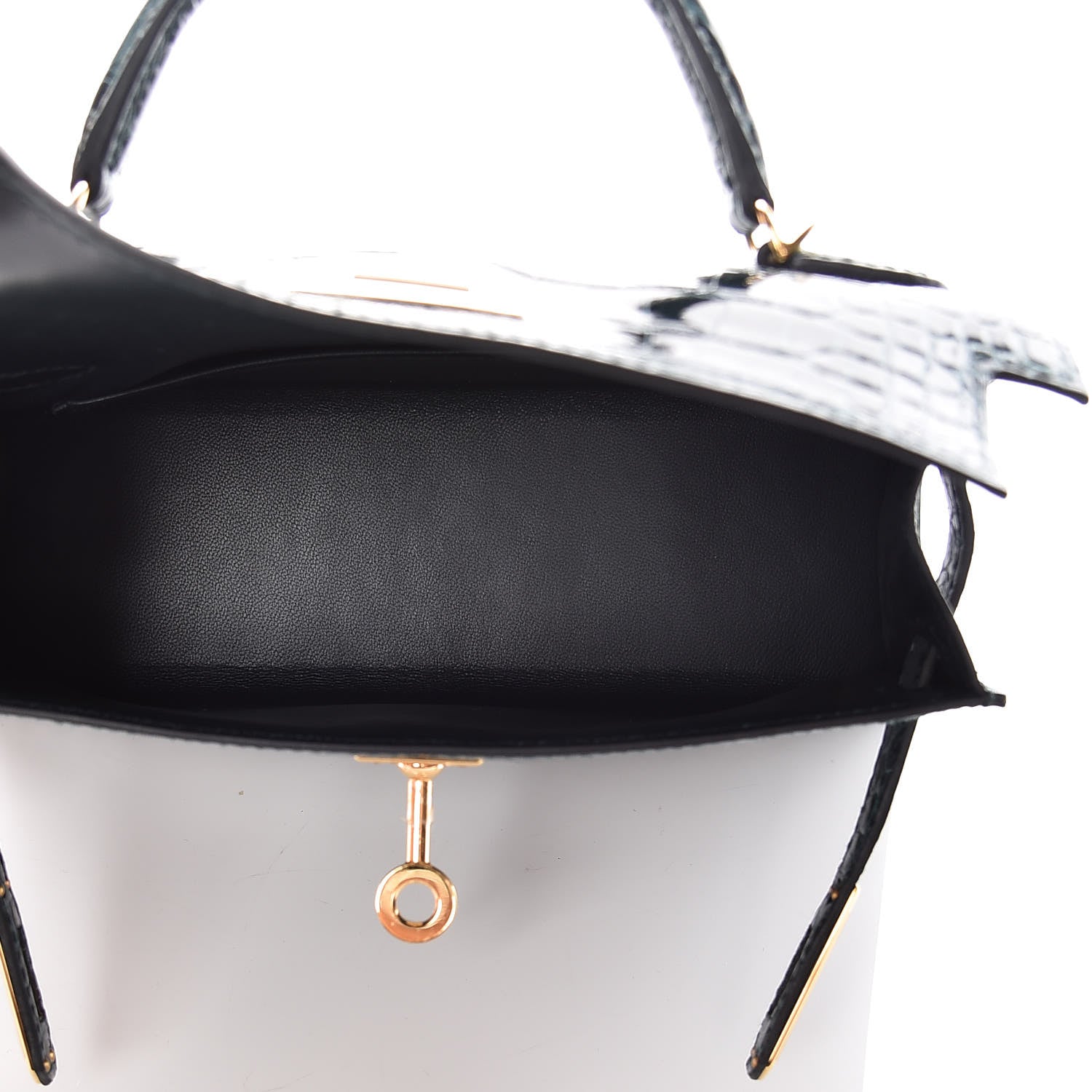 Hermes Shiny Alligator Mini Kelly Sellier 20 Vert Cypress 14 of 30