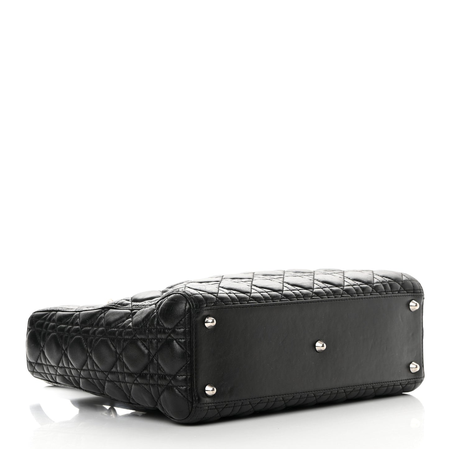 Lambskin Cannage Large Lady Dior Black
