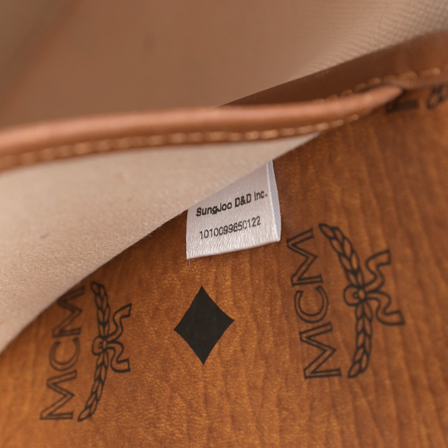 MCM Visetos Shopping Tote Cognac 7 of 21