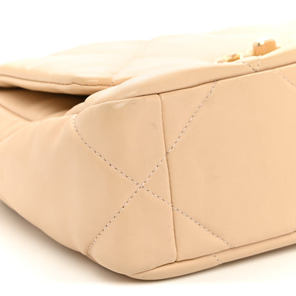 Chanel Lambskin Quilted Medium Chanel 19 Flap Light Beige 8 of 11