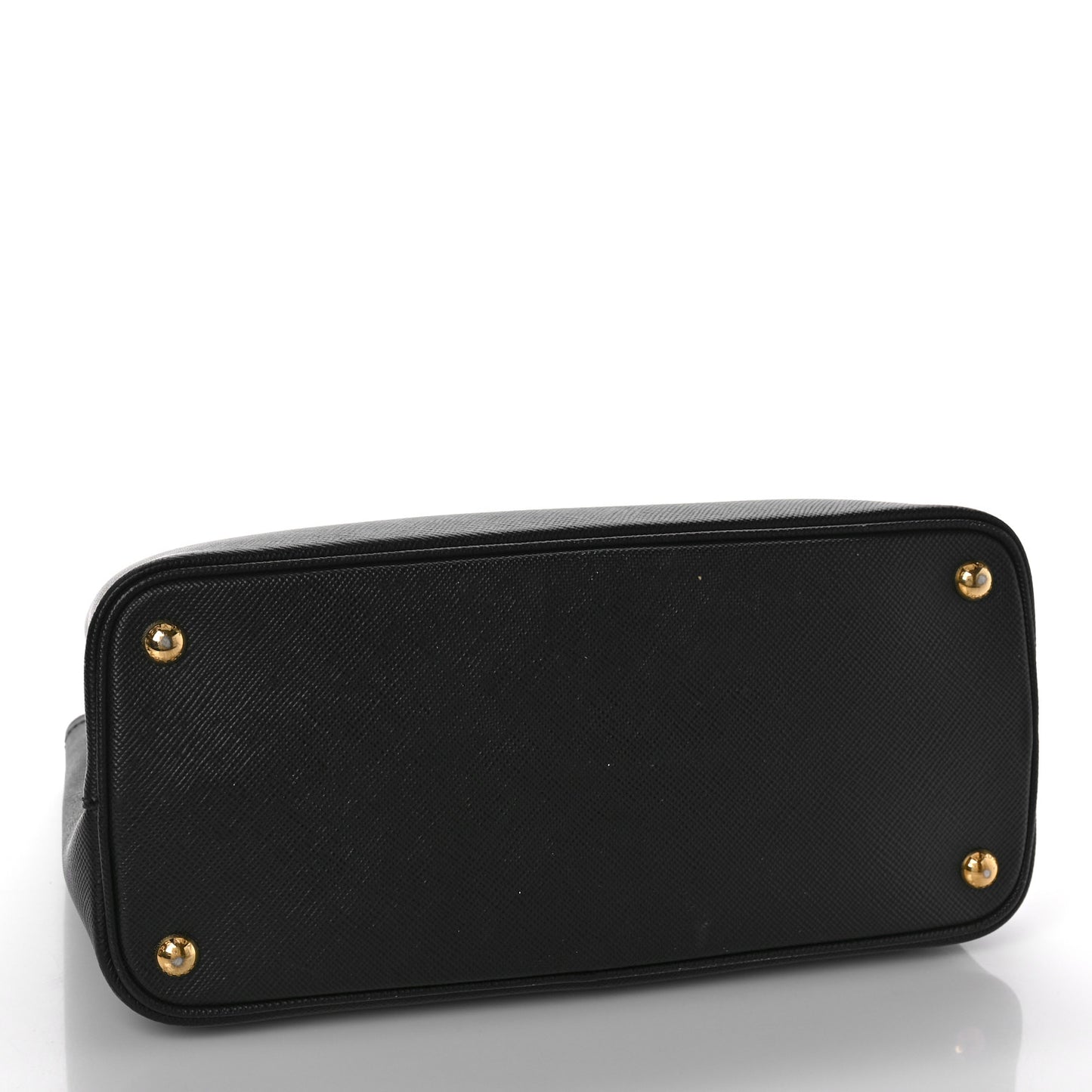 Saffiano Cuir Small Double Bag Black Fuoco
